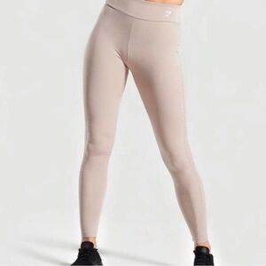 Gymshark Laser cut taupe leggings, Medium